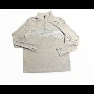 PGA Tour 1/4 Zip Long Sleeve Grey Shirt Size Small